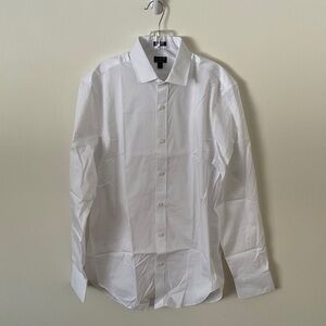 J.Crew Tailored performance dress shirt white Men’s Size 15.5 15 1/2 34 NWT Work